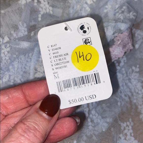 NWT Free People Intimately Lady Lux Half Slip in Fresh Air/Lt Blue, size M and L - Picture 7 of 11